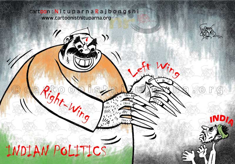 Demonizing-Politics cartoon by Nituparna Rajbongshi