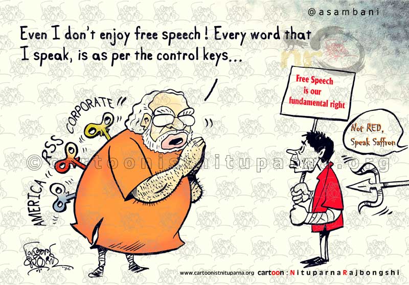 Parroting-PM cartoon by Nituparna Rajbongshi