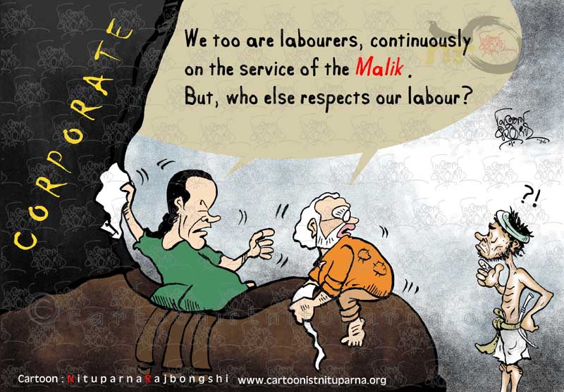 Universal-Labourhood cartoon by Nituparna Rajbongahi.
