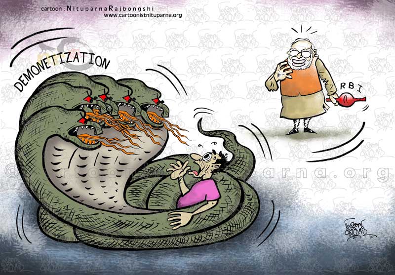 demonetization GDP of India Archives - Official Website of Cartoonist  Nituparna Rajbongshi