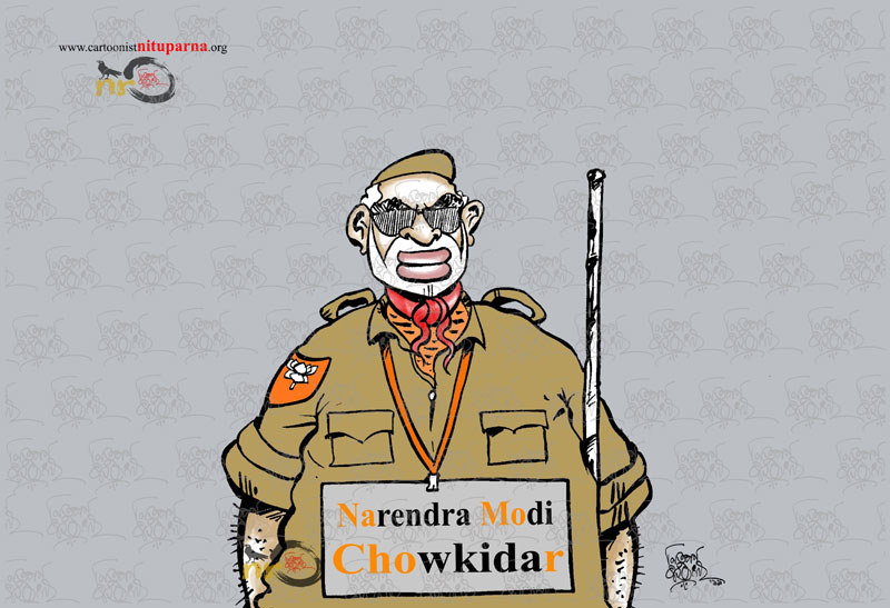 ChowkidarNarendraModi ChowkidarPhirSe  Chowkidars meinbhichowkidaar mebhichokidar nituparna rajbongshi indian cartoonist political and editorial cartoonist assam